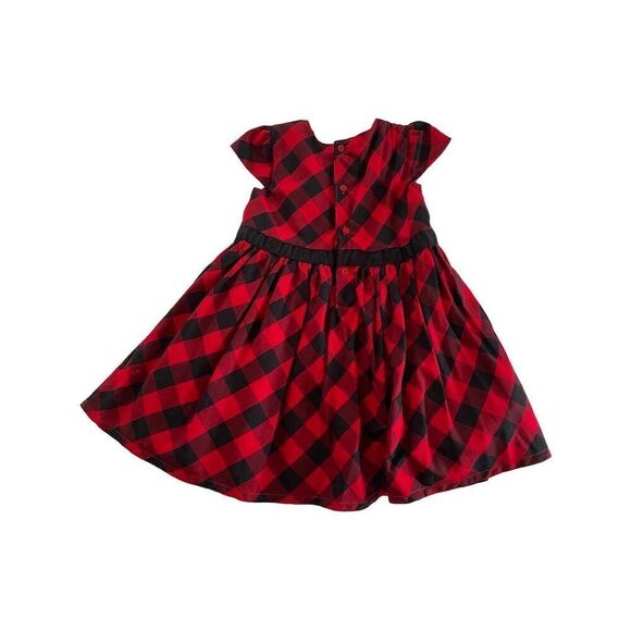 Carter's Girls Red Buffalo Check Dress Size 18M - Picture 3 of 11